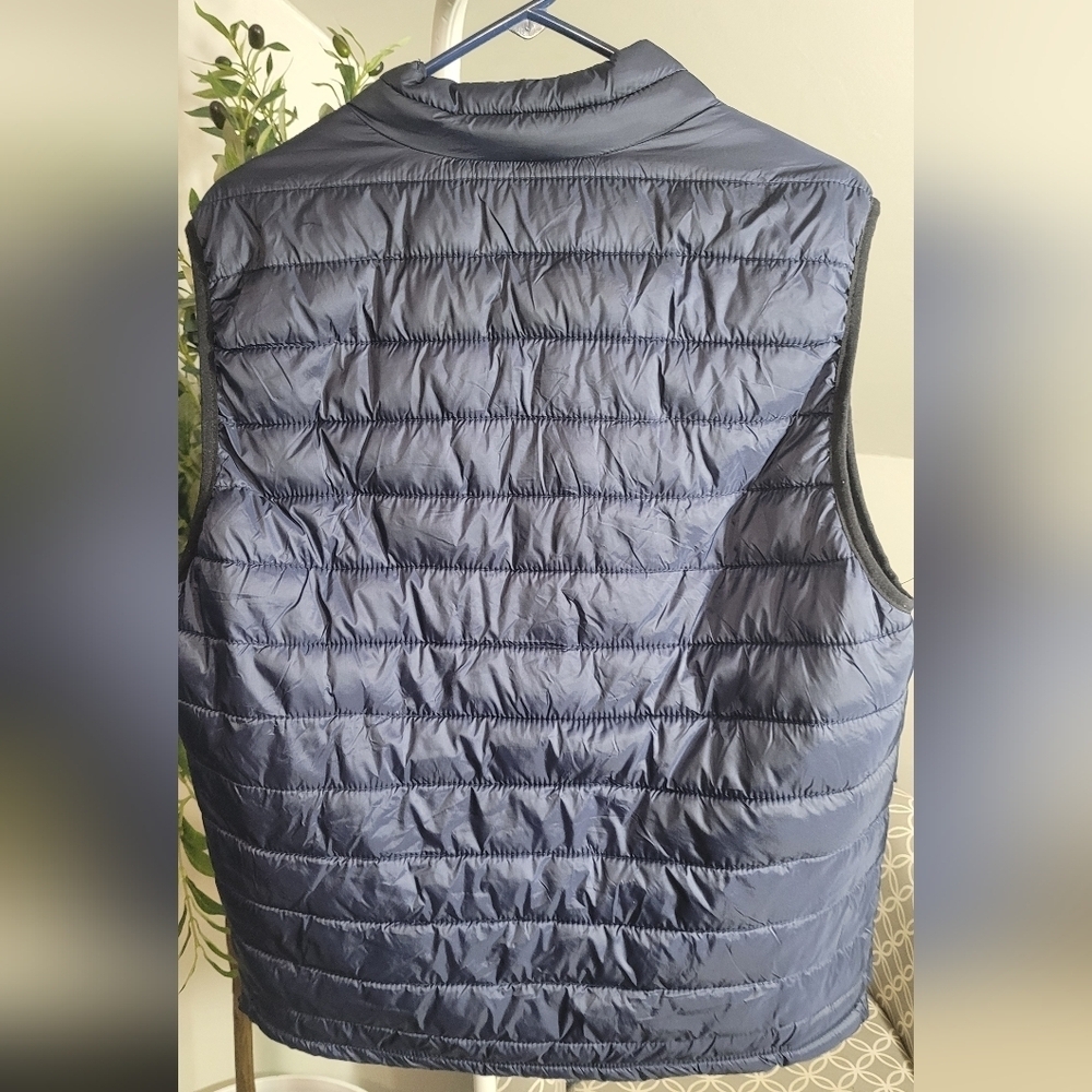 Prince & Fox Navy Zip Up Quilted Vest Small - Picture 5 of 7